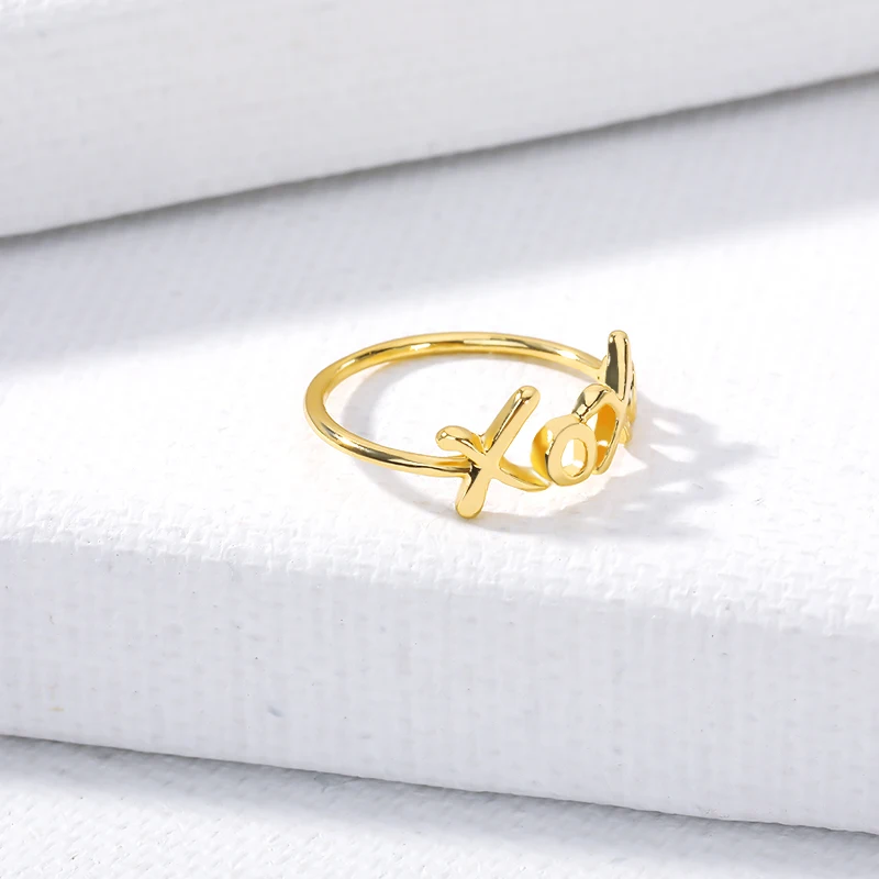 Модные Золотые кольца XoXo для молодых людей Anelli медные ювелирные изделия милые