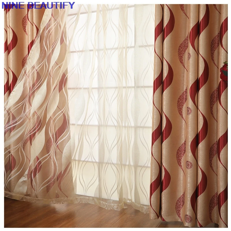 Жаккардовые двухоконные занавески с полным затемнением 2020 двухсторонние