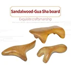 Массажер гуаша из сандалового дерева для ухода за кожей лица, шеи и рук, массажер из натурального дерева для удаления морщин, инструмент для физиотерапии