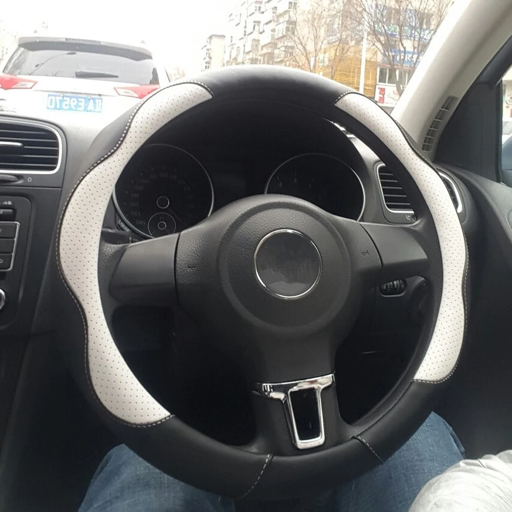 

Черно-белый кожаный чехол в спортивном стиле для Hyundai Honda BMW Mazda VW и т. Д.