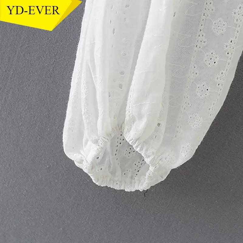 Женская Ретро-блузка с вышивкой романтичная короткая рубашка длинным рукавом