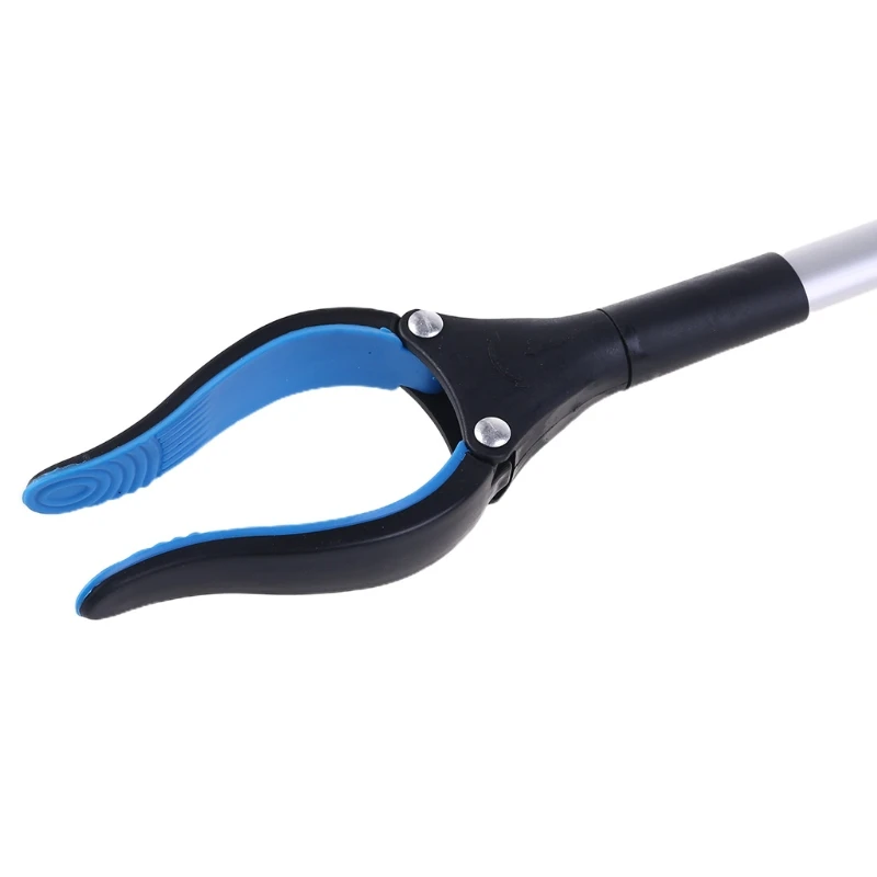 

Foldable Long Trash Clamps Grab Pick Up Tool Curved Handle Garbage Clip Portable Pickup Tool