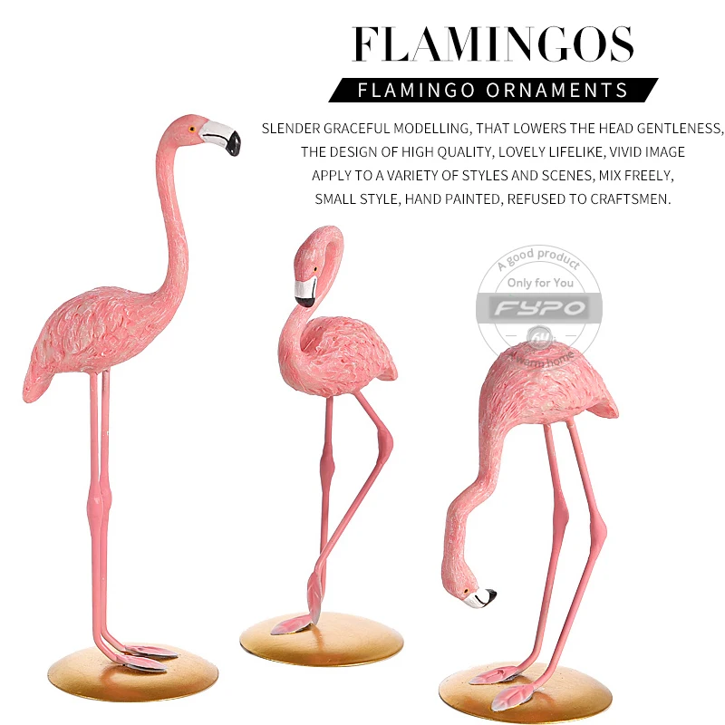 Розовый фламинго из смолы Fypo ремесло домашний декор фото реквизит фигурка для