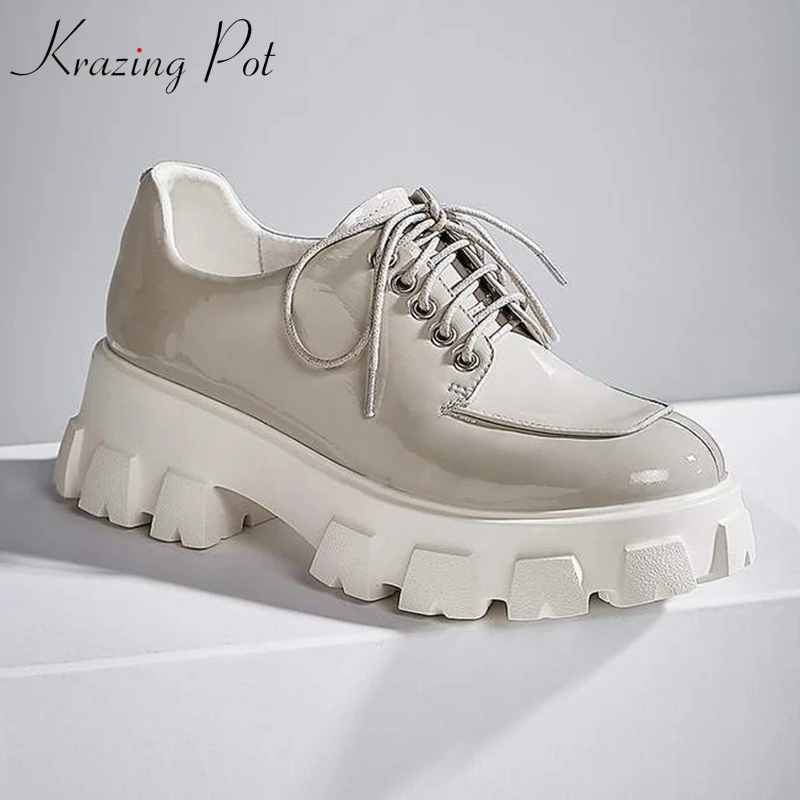 Krazing Pot/В консервативном стиле из коровьей кожи на шнуровке в панк рок
