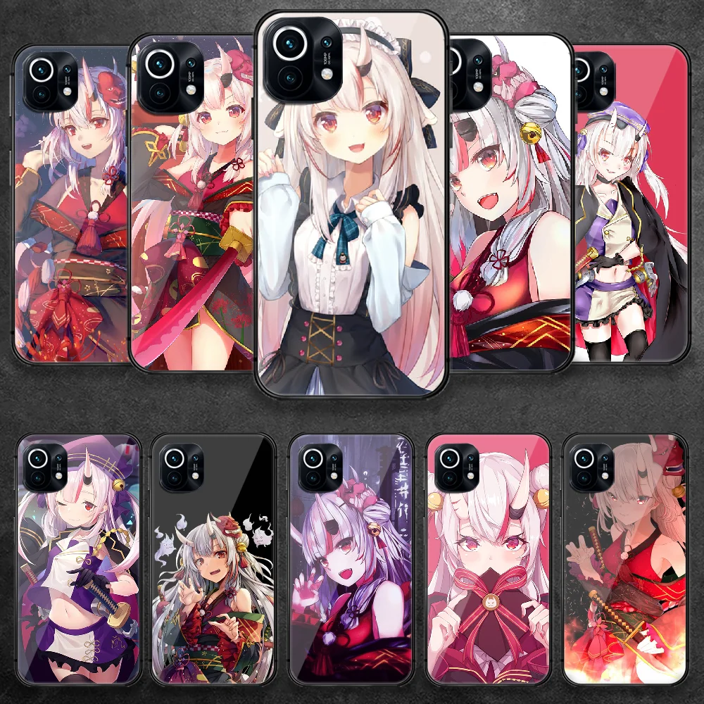 

Nakiri Ayame Anime Tempered Glass Phone Case Cover For Xiaomi Mi Poco A F X 2 3 8 9 10 11 T Pro Lite Ultra Max Nfc Funda Hoesjes