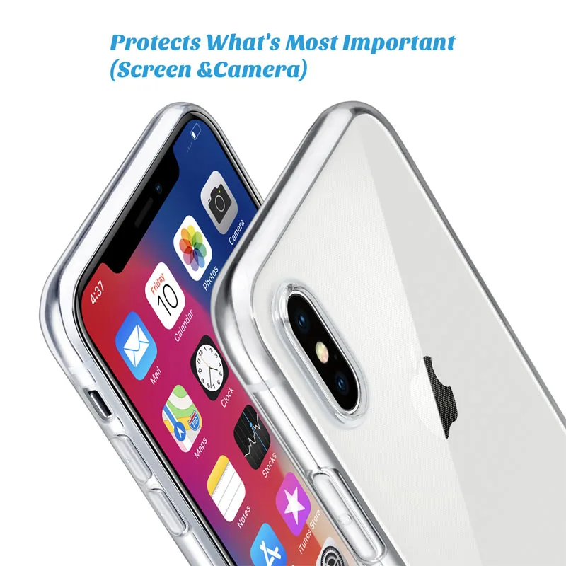 

10Pcs Slim Clear Soft TPU Case Cover For 6 7 8 Plus XS Max XR Transparent Cover Tempered Glass For Phone 11Pro Max 6S