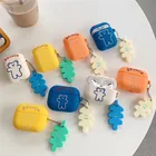 Чехол для Apple Airpods, чехол, силиконовый милый мультяшный медведь, аксессуары для наушников, чехол для Airpods Pro, Чехол air pod, чехол