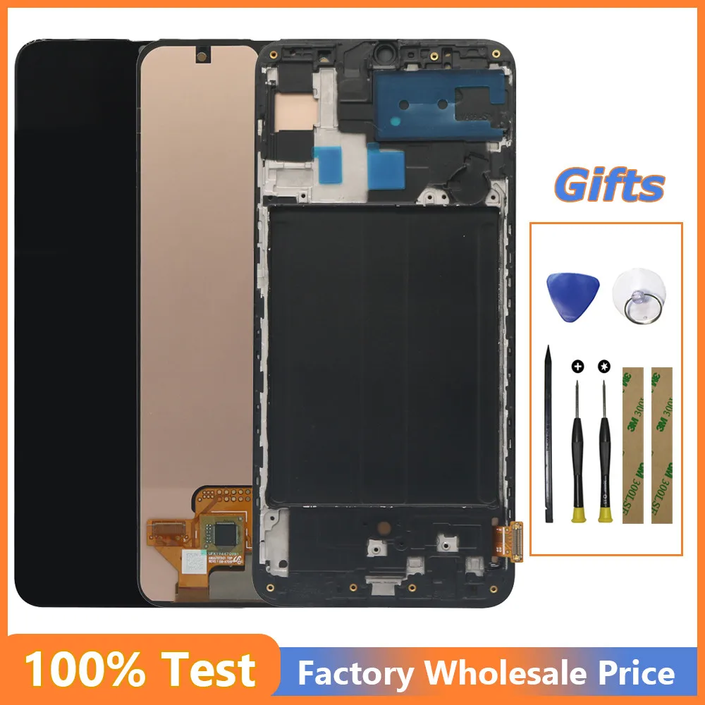 

LCD Display Touch Screen Digitizer For Samsung Galaxy A70 2019 A705 SM-A705FN/DS SM-A705YN SM-A705F/DS Assembly + Frame+Tools