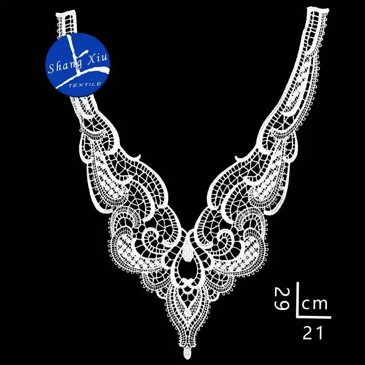 Вышивка с круглой горловиной для творчества искусственные Съемная воротники