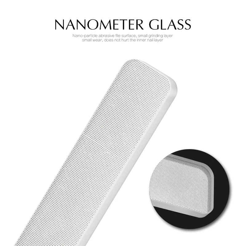 Transparent Nano Glass Nail File Professional Sanding Polishing Cleanable Shiny Grinding Buffer Art Manicure Tool | Красота и