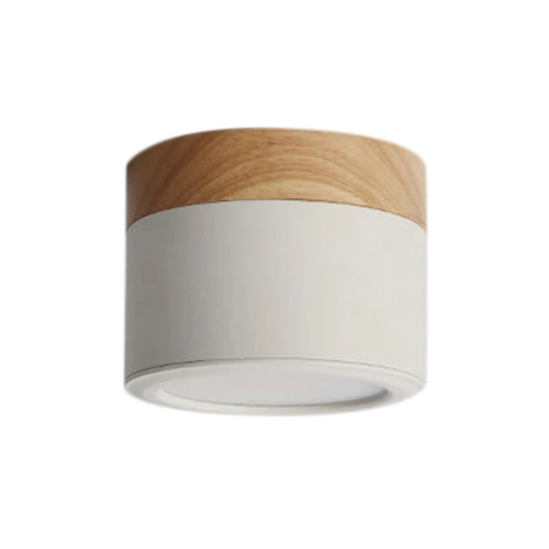 

Светодиодный потолочный Точечный светильник, деревянный белый светильник в скандинавском стиле, лампа для кухни, прихожей, ванной, белый (к...