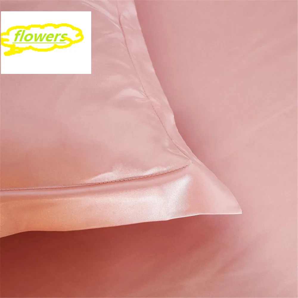 

SRF New Arrival Luxury Noble 100% Silk Beauty Flat Sheet Bed Linen Silky Queen King Bed Sheet Soft Pillowcase Free shipping