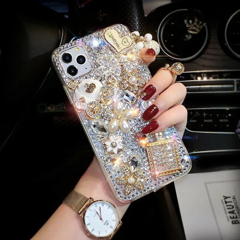

Luxury Bling Diamond Pumpkin Car Soft Phone Case For iphone 11 12 Pro Max 8 7 Plus Xr X Xs Max SE 2020 back Cover phone case