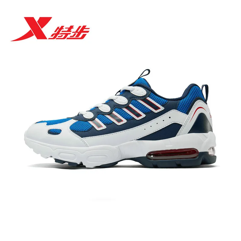 Xtep/Мужская обувь для отдыха на воздушной подушке; модные кроссовки Max Air; Новинка года; прогулочная обувь; 881319329293 - Цвет: blue white