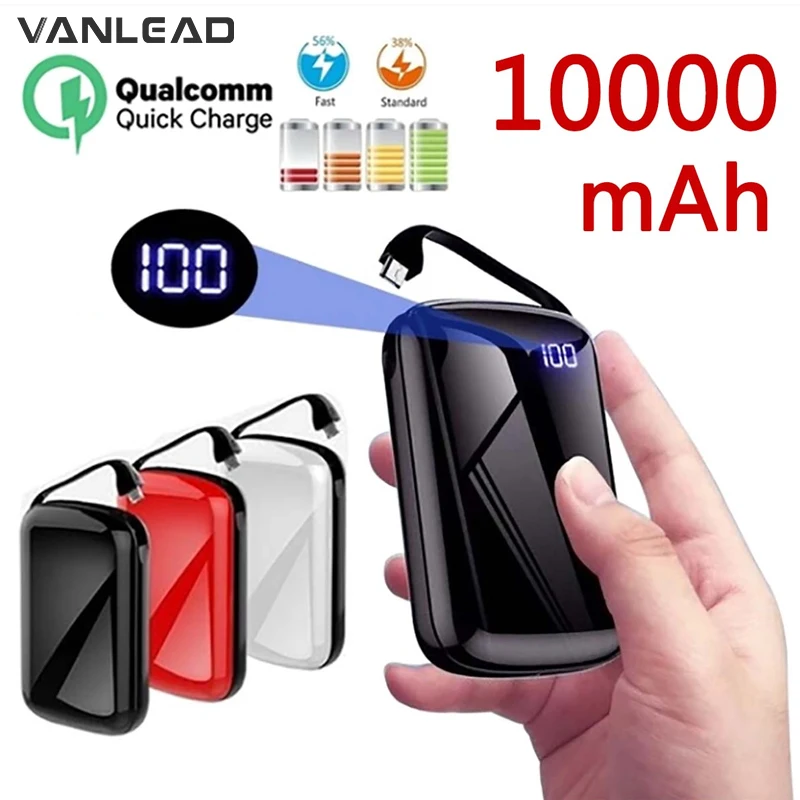 10000 мАч ультра тонкий портативный мини банк питания для смартфона аккумулятор