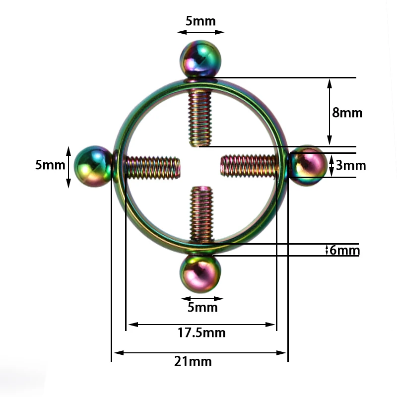 2 шт. поддельных колец на соске без прокалывания груди, винтовой крепеж из нержавеющей стали, модное украшение для тела для сексуальных женщин, подарок ювелирных изделий.