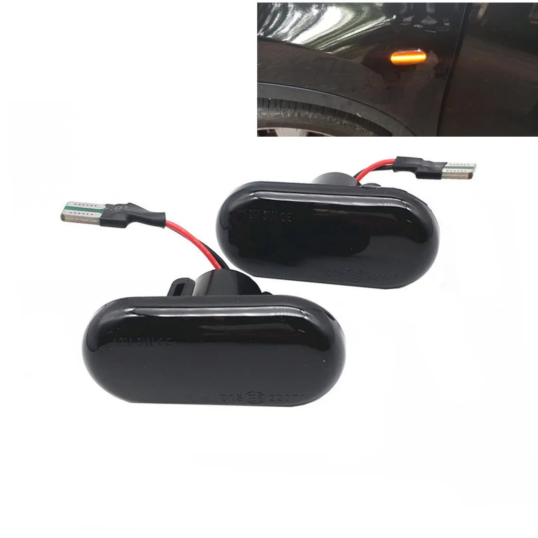 2X светодиодные динамические поворотники боковые габаритные огни для Renault Clio Trafic