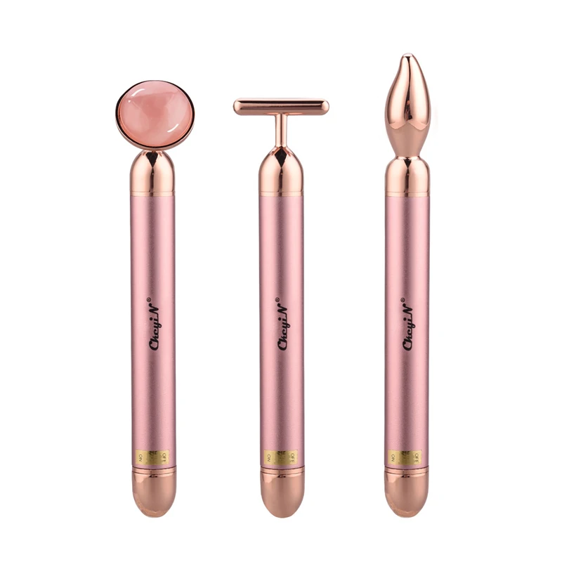 

CkeyiN Face Lift Bar Roller Vibration Slimming Massager Facial Stick Facial Skin Tightening Wrinkle Remover Anti Aging Beauty