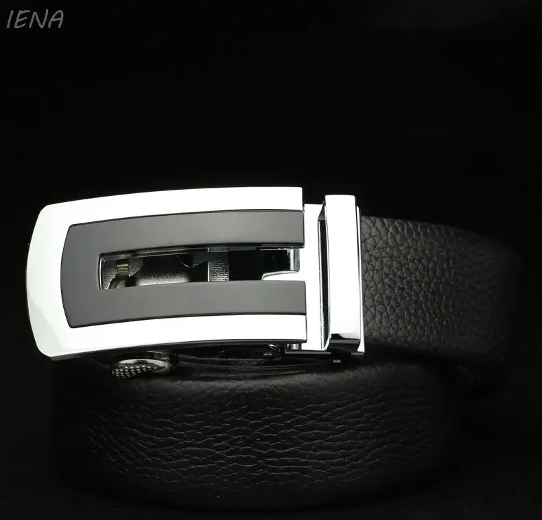 

IENA Genuine Leather Belt For Men Fashion Automatic Buckle Business Casual Belt