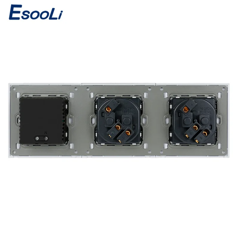 Французская стандартная настенная электрическая розетка Esooli с двумя USB портами