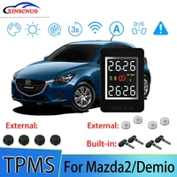 xinscnuo car tpms for mazda2demio tire pressure and temperature monitoring system with 4 sensors