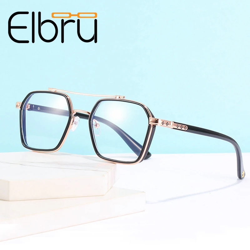 Очки Elbru для близорукости мужчин и женщин модные двухсторонние очки с защитой от