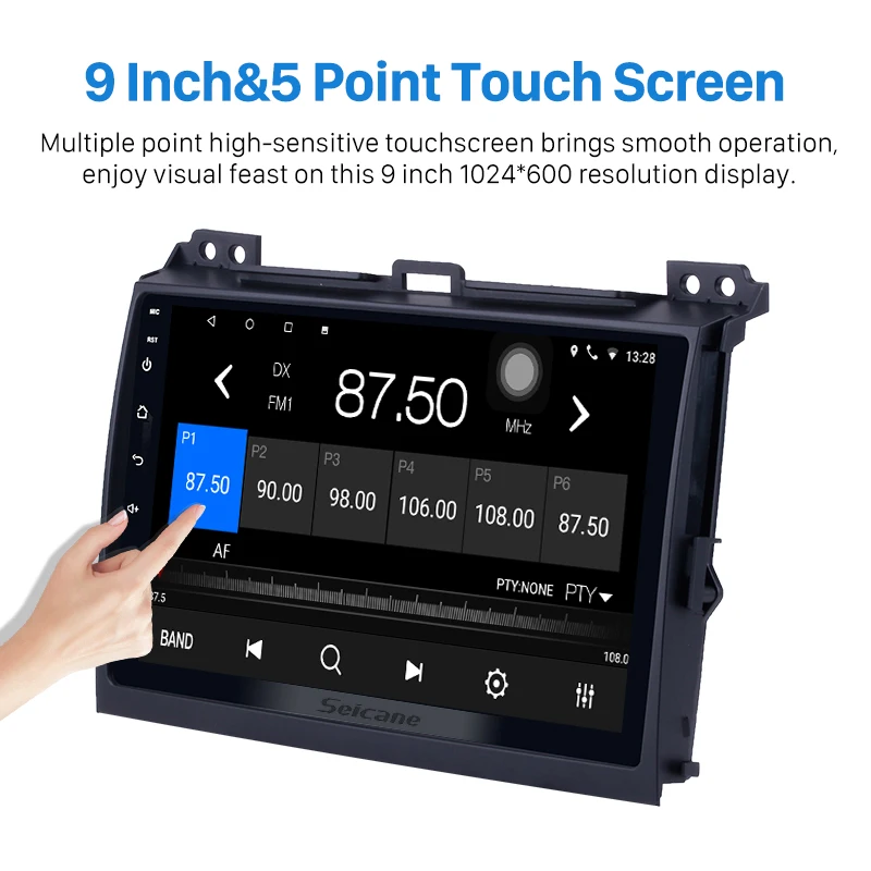 Seicane Android 10 0 2 Гб ОЗУ 32 ПЗУ 2.5D IPS экран Автомобильный Радио GPS плеер для Toyota Land Cruiser