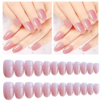 80 hot sale 24 pcs fake nails smooth edge reusable abs full cover false nail for female