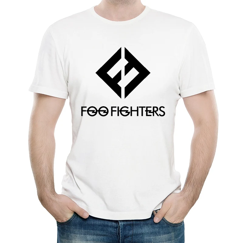 7 Foo fighers футболка белого цвета Мужская мода короткий рукав Foo fighers логотип футболка Майки футболки унисекс футболка - Цвет: 7