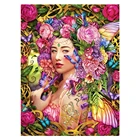 Алмазная живопись, 5D сделай сам, Женская Вышивка, наклейкикруглая Алмазная мозаика, розовый цветок пиона, украшение для дома, новинка