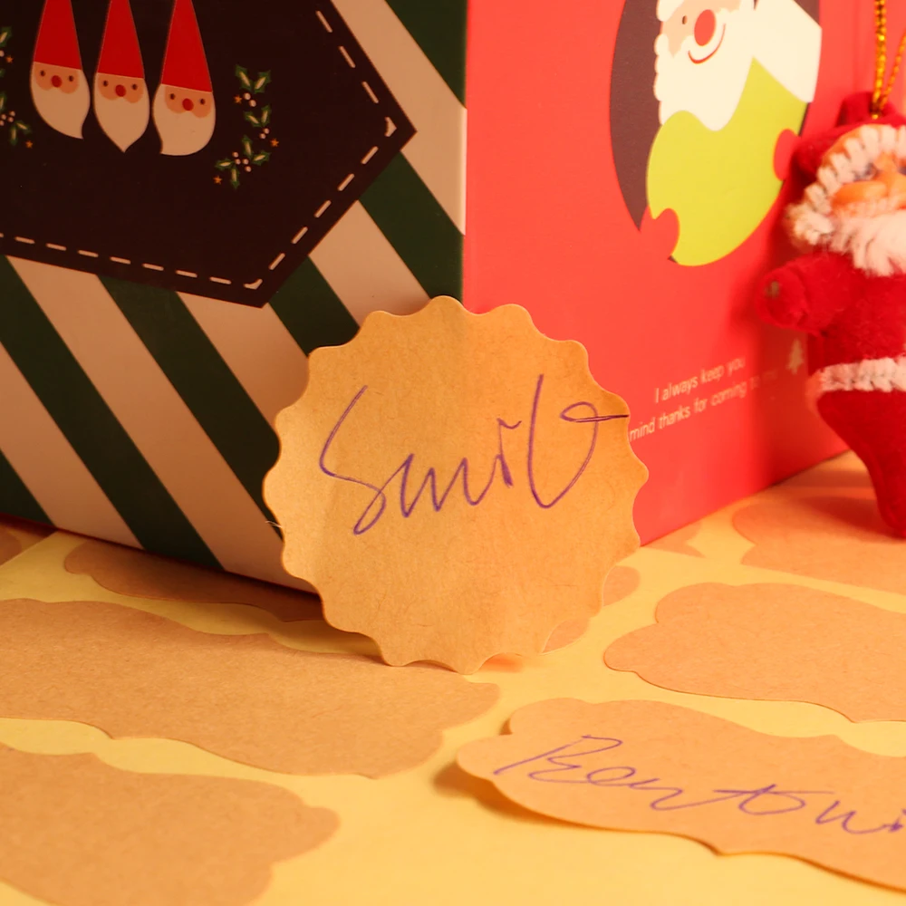 60 шт. креативные самодельные пустые крафт этикетки самоклеящиеся клейкие для