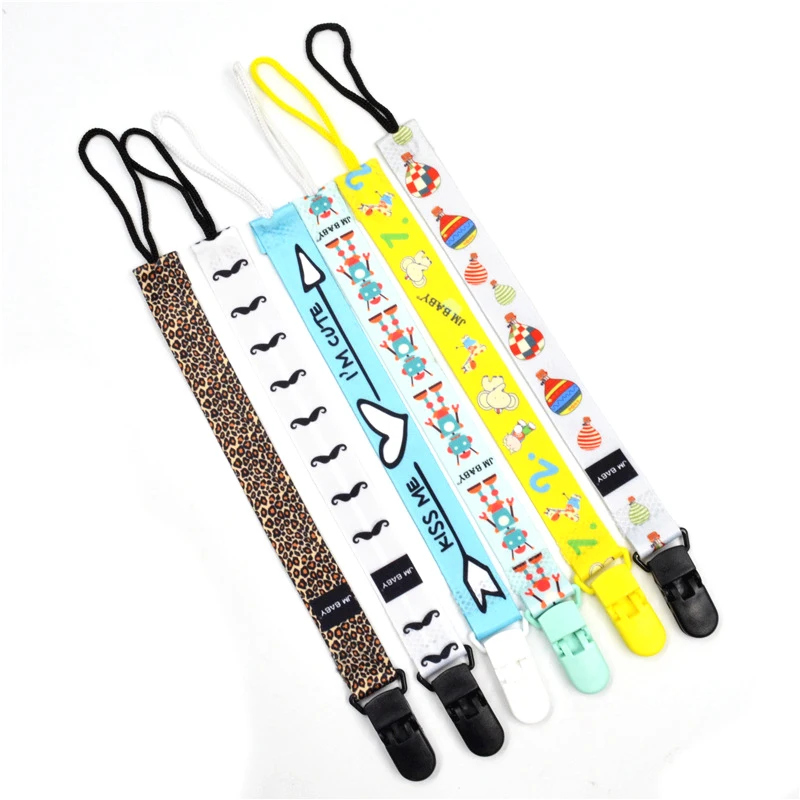 

1pcs Baby Pacifier Clip Ribbon Chain Dummy Holder Chupetas Soother Nipple Holder For Infant Pacifier Clips Leash Strap
