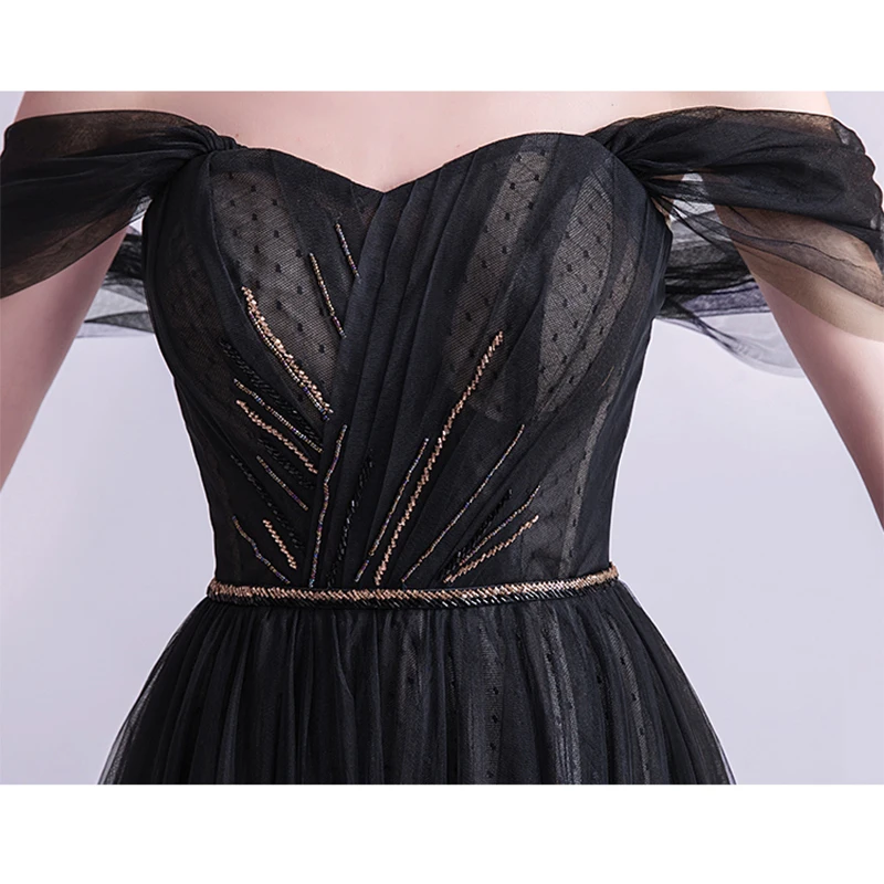 

Bespoke Occasion Dresses Illusion A-Line V-Neck Short Pleat Backless Lace Tulle Off The Shoulder Women Wedding Party Gown TS010