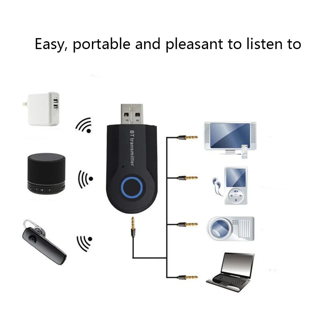 Bluetooth передатчик 3 5 мм аудио адаптер беспроводной 4 0 стерео для наушников