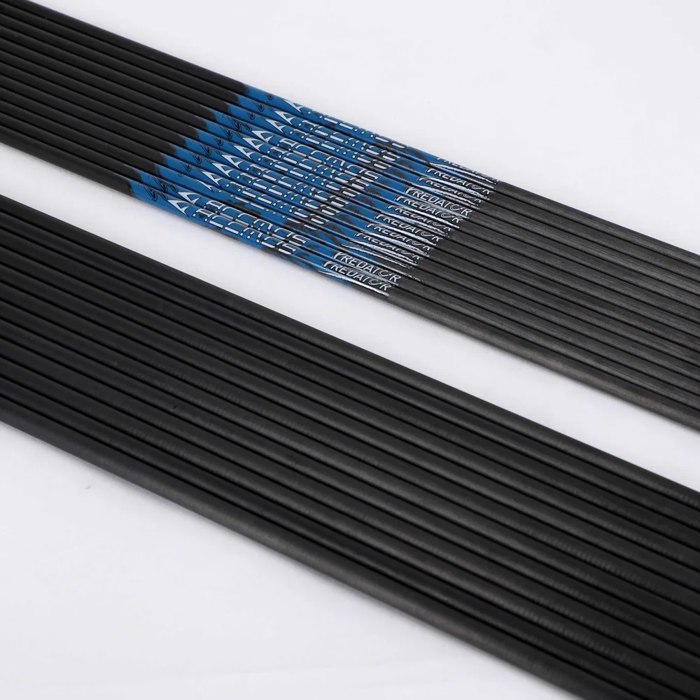 

12pcs ID 6.2mm or ID 4.2mm Pure Carbon Arrow Shaft Spine 250 300 400 500 600 700 800 900 1000 Bow Archery Huntting and Shooting
