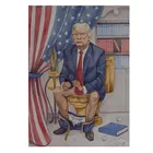 Унитаз президентский Трамп полностью Алмазная краска 5D Diy Краска алмазами вышивка крестиком квадратная круглая вышивка домашний декор унитаз