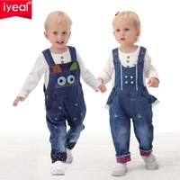 iyeal baby little boysgirls stone washed soft denim overalls toddler jeans jumpsuit autumn kids clothes baby pants rompers