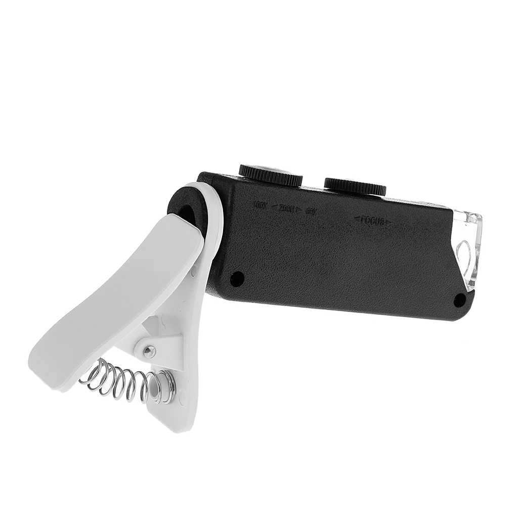 

60-100X Universal Clip Type Cellphone Handheld Loupe LED Magnifier