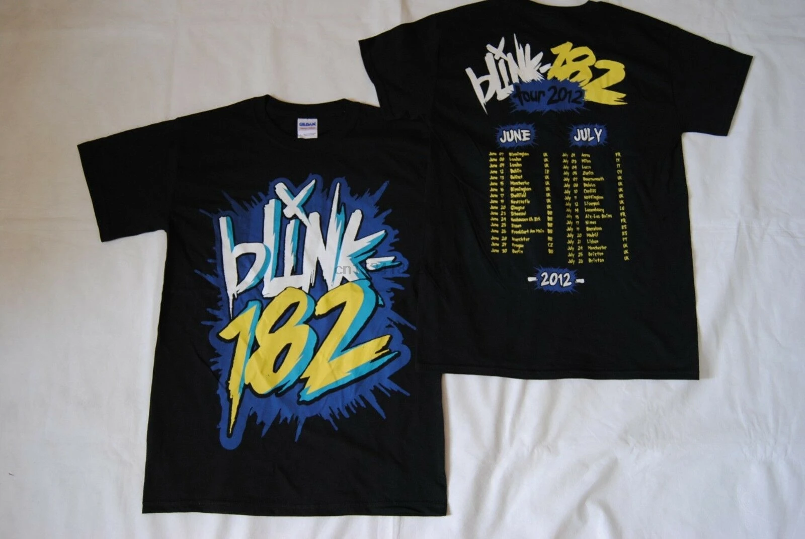Новинка 182 футболка Blink 2012 с граффити логотипом Европейского турне официальная