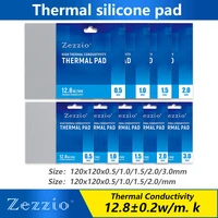 zezzio thermal pad soft heat dissipation silicone pad cpugpu graphics card motherboard silicone grease pad 12 8wmk multi size