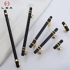 Цинковые Алюминиевые черные золотые ручки шкафа, твердые ручки для ящиков, Длинные ручки, ручки для кухонных шкафов, дверные ручки, мебель