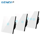 Настенный сенсорный выключатель 220 В, европейский стандарт, панель из закаленного стекла, 124-клавишный 1-ходовой светильник, сенсорные переключатели вкл.выкл.