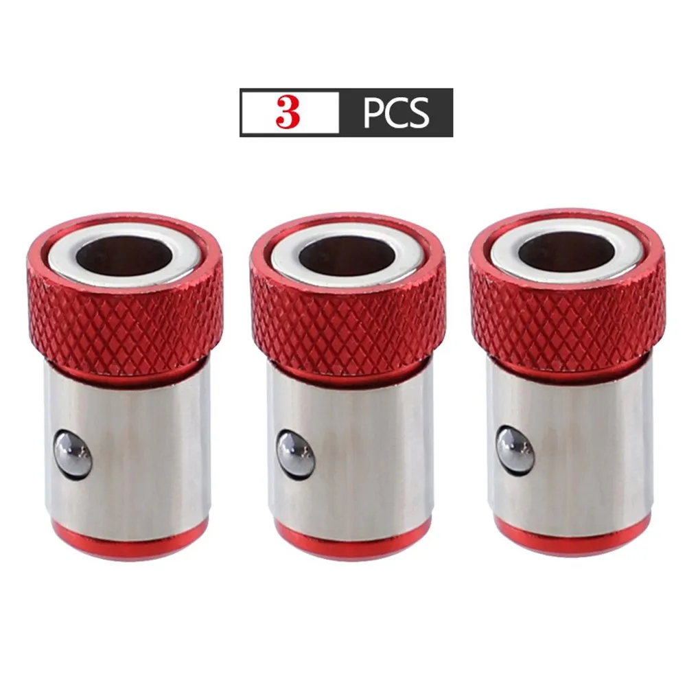 

3pcs Drill Head Screwdriver Bits 6.35mm (1/4 ") Hex Magnet Driver Strong Magnetizer Metal Universal Magnetic Ring Hand Tools