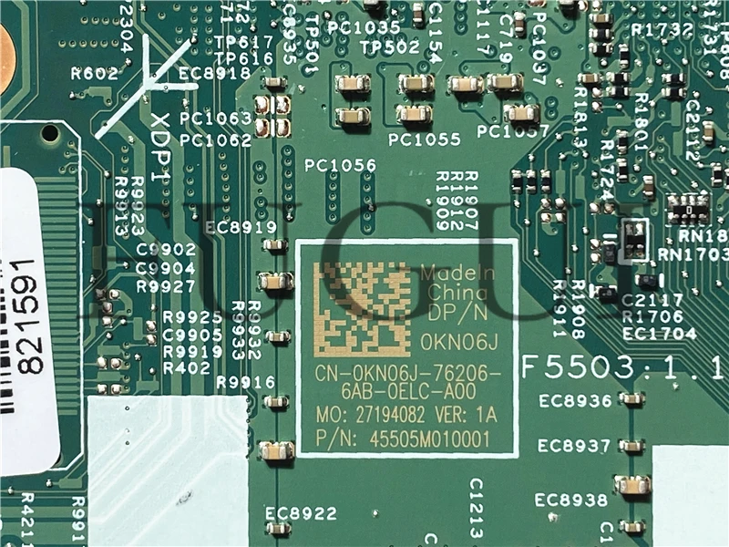 Для 7353 7359 0KN06J б/у материнская плата для ноутбука SR2EU i3-6100U 14275-1 полностью