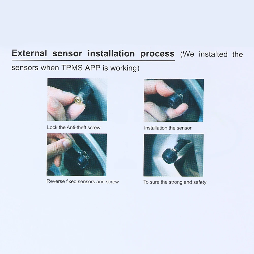 Система контроля давления в шинах для Android навигации с 4 внешними датчиками