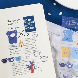 Скрапбукинг PaperMore PET 50x350 мм, водостойкий, Пингвин, коала, прозрачная клейкая лента