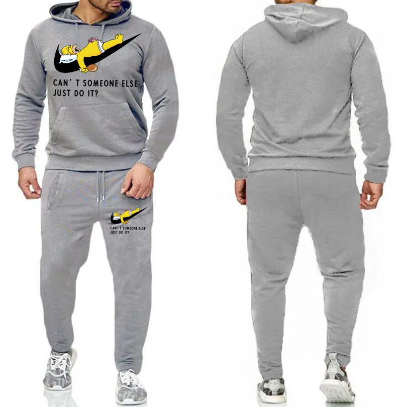 Новый брендовый спортивный костюм 2019 модные толстовки для мужчин спортивная
