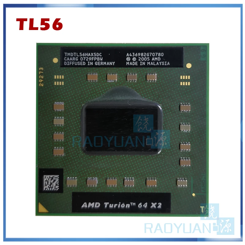 AMD Turion 64 X2 Mobile technology TL-56 TL 56 TL56 1 8 ГГц двухъядерный двухпотоковый ЦПУ процессор