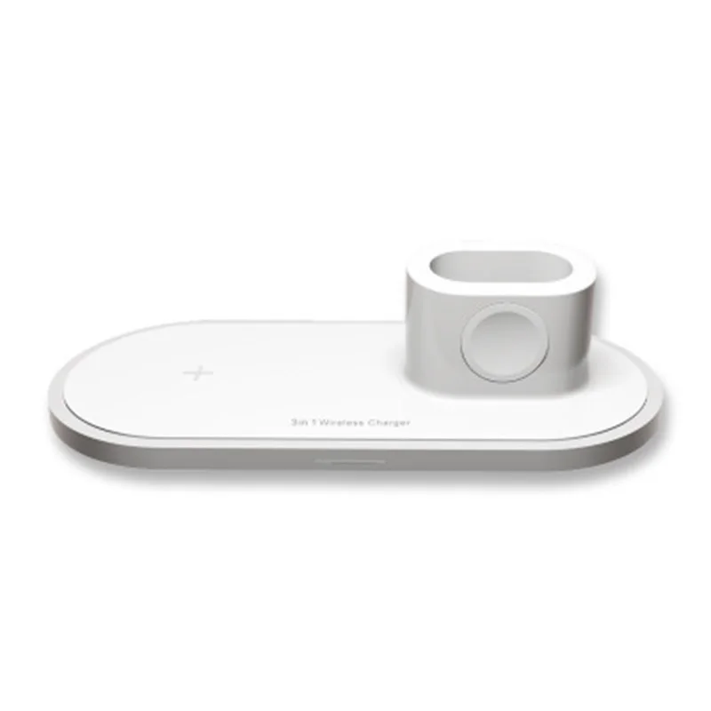Беспроводное зарядное устройство быстрая подставка 3 в 1 мобильный телефон часы