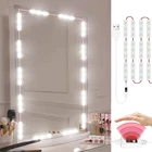 Ручная развертка светодиодный макияж зеркало Светильник лампы USB 5 в Голливуд Макияж косметическое зеркало для туалетный столик светильник ing затемнения светодиодный настенный светильник